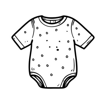 This charming monochrome baby bodysuit features a playful dot design and short sleeves, perfect for infants. Ideal for daily wear and comfort in any season.