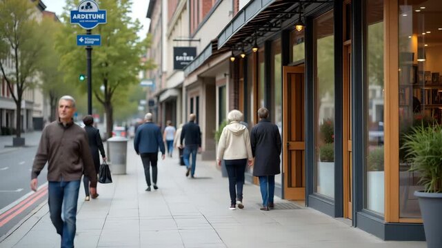 Professional photostock image featuring innovative age friendly businesses integrating accessible storefront designs inclusive customer service and modern operational excellence for mature clientele i