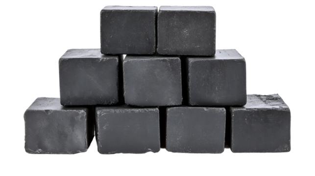 Stacked Coal Tar Blocks