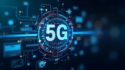 Striking image capturing the synergy between 5G networks and artificial intelligence with dynamic digital interfaces and futuristic graphical elements in a technology setting in  Photo Stock  Concept  - Powered by Adobe