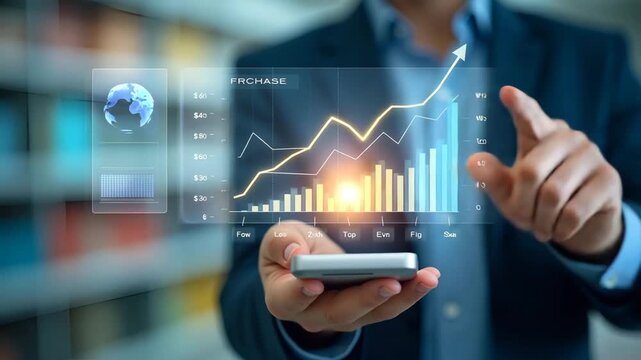 Evaluate Consumer Spending Outlook: Analyzing Purchasing Trends & Economic Indicators for Market Demand Forecasting in Photo Stock Concept & Left-Side Space