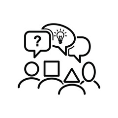 Shared Ideas: A dynamic illustration captures the essence of collaborative problem-solving.