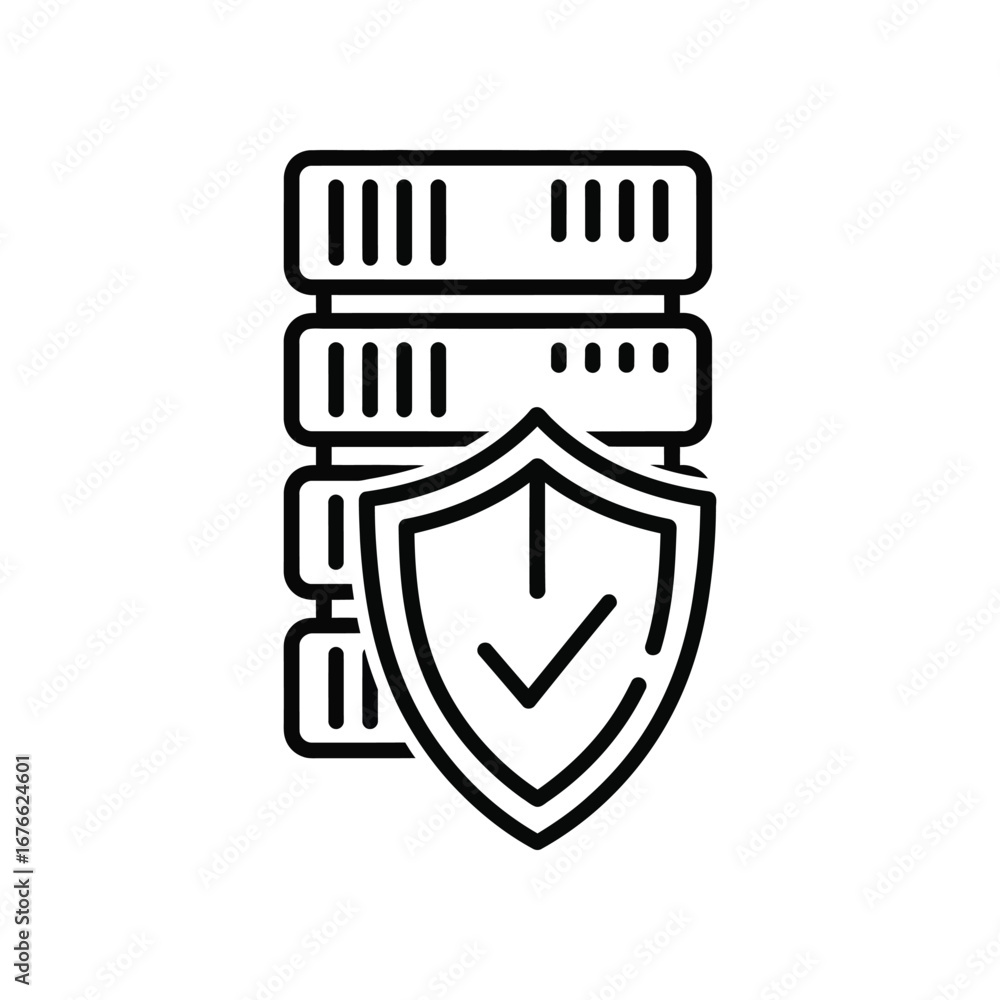 Poster cybersecurity icon: an illustrative representation of robust data security, symbolizing protection a