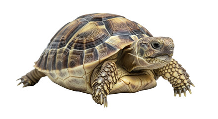 Fototapeta premium Desert Tortoise Close Up Isolated Black Background