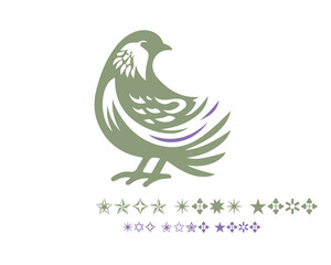 Fototapeta premium Quail Logo Design Vector