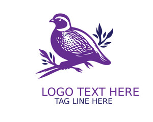 Obraz premium Quail Logo Design Vector