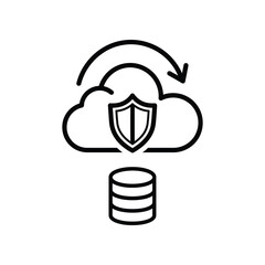 Secure Cloud Storage: An abstract, vector graphic illustrates the concept of secure cloud storage.