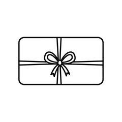 Gift Present: A simplistic line drawing of a wrapped gift, evoking a sense of anticipation and generosity, is presented in an elegant display of monochromatic artistry. 