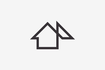 line art home minimalist line art logo