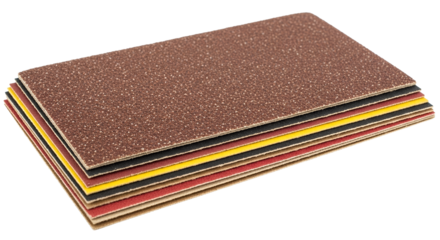 Stack of Sandpaper Sheets Assorted Grits for Industrial Use