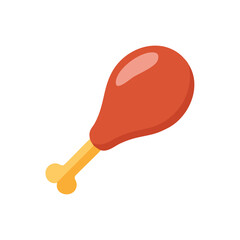 Cooked chicken leg with bone food meat