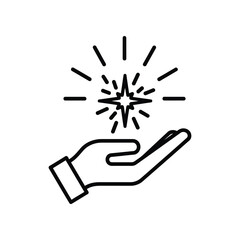 Holding the Star: A stylized hand cradles a radiant star, emanating beams of light. This graphic encapsulates ideas of hope and inspiration © Mohiuddin123