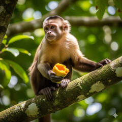 Fototapeta premium monkey on tree