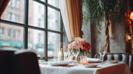in cozy dimly lit restaurant aipowered device curates perfect romantic dinner experience