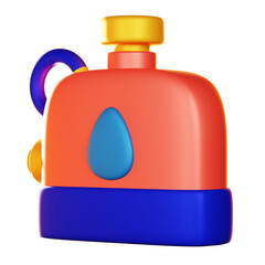 Colorful Hydration Canteen 3D Icon