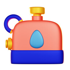 Vibrant 3D Hydration Bottle Icon for Active Lifestyles