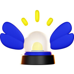 Bright Idea Alert: 3D Innovation and Notification Concept Icon