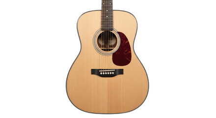 Obraz premium Acoustic Guitar Musical Instrument on Black Background