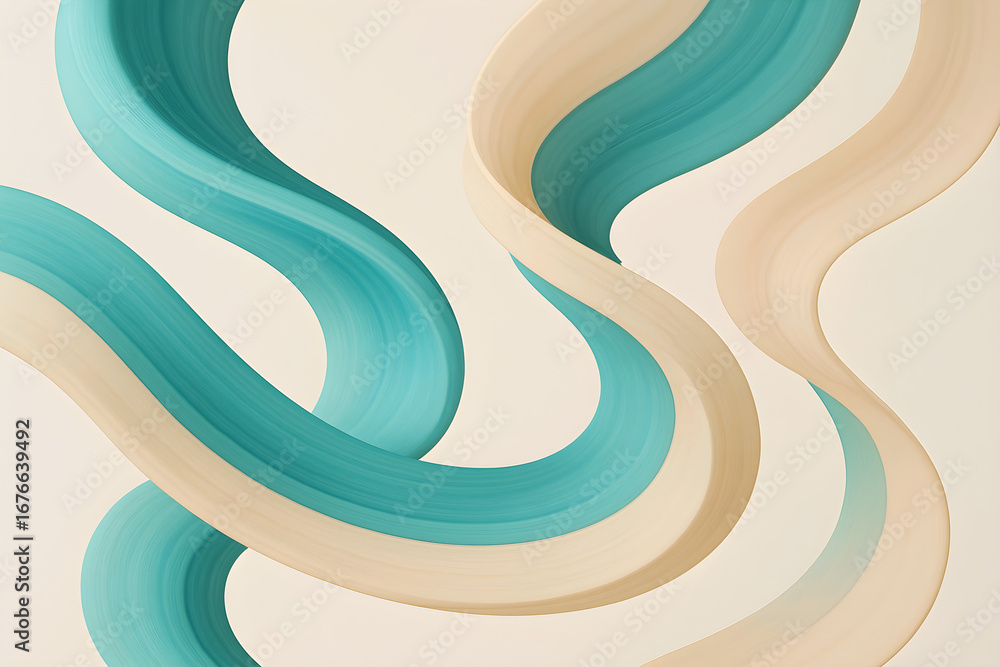 Poster abstract wave design with swirling colorful shapes, a bright and vibrant vector illustration for a d