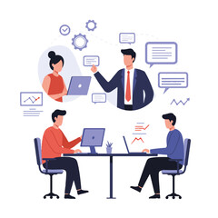 Collaborative Virtual Meeting of Business Professionals