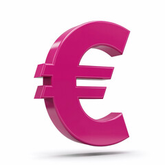 Obraz premium Europen Currency Symbol: A vibrant Europen currency symbol, rendered with meticulous detail, radiates financial significance against a clean, minimalistic backdrop. 