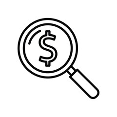 Analyzing Finances: The image of a magnifying glass, focused on a currency symbol, creating a sense of precision and diligence in financial analysis.