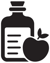 nutrition silhouette vector icon design