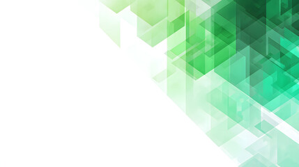 Abstract green geometric background with overlapping squares, circuit lines, and digital design elements. Modern and clean template suitable for technology, business, environment, eco-friendly, and fu