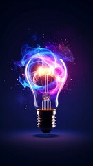 Illuminated Lightbulb Image
