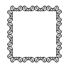 Vintage Ornamental Vector Frame – Elegant Black Vector Border, SVG