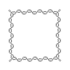 Vintage Ornamental Vector Frame – Elegant Black Vector Border, SVG