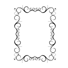 Vintage Ornamental Vector Frame – Elegant Black Vector Border, SVG