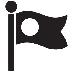 vector black and white flag