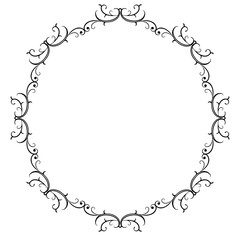 Vintage Ornamental Vector Frame – Elegant Black Vector Border, SVG