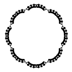 Vintage Ornamental Vector Frame – Elegant Black Vector Border, SVG