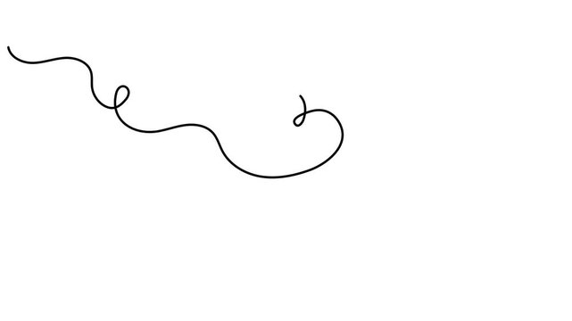 Heart one line art animation, hand-drawn continuous drawing contour motion, love concept. Feelings expression, festive enamored design romantic element Valentine's Day  outline video. 4k self-drawing 