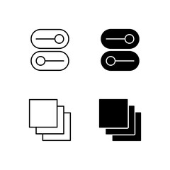 Switch and Tab Icon Collection in Line and Solid Style