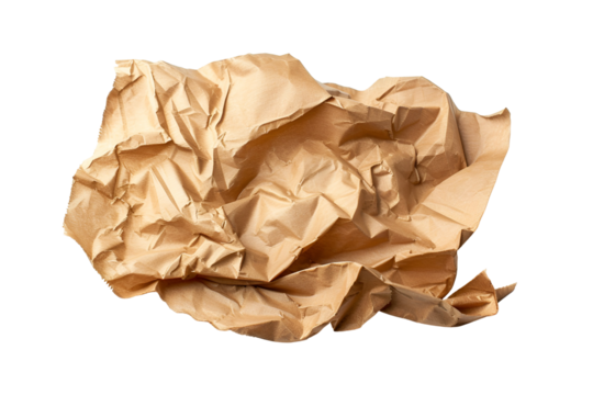 Crumpled Brown Paper Texture Background
