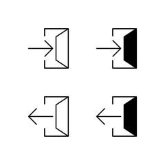 Login and Logout Icon Collection in Line and Solid Style
