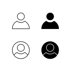User and Profile Icon Collection in Line and Solid Style