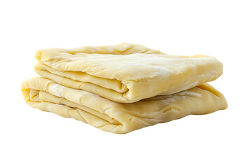 Stacked layers of puff pastry dough ready for baking