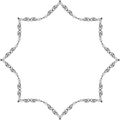 Vintage Ornamental Frame – Elegant Black Vector Border, PNG, 300 DPI 