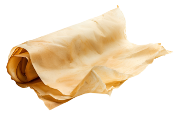 Rolled Phyllo Pastry Sheet Baking Paper Background