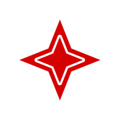 Fototapeta premium Four-pointed shining star.