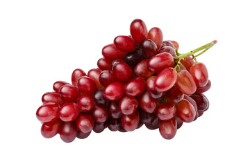 red grapes isolated on transparent background