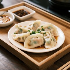 dumplings on a plate