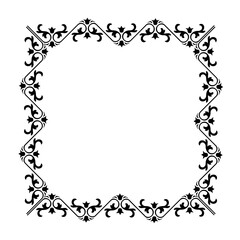 Vintage Ornamental Frame – Elegant Black Border,  JPG, 300 DPI 