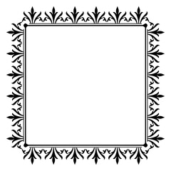 Vintage Ornamental Frame – Elegant Black Border,  JPG, 300 DPI 