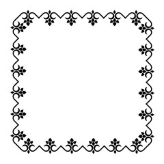 Vintage Ornamental Frame – Elegant Black Border,  JPG, 300 DPI 