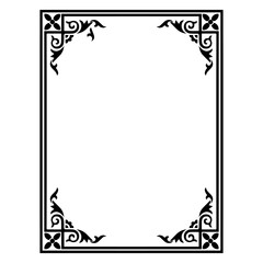 Vintage Ornamental Frame &ndash; Elegant Black Border,  JPG, 300 DPI 
